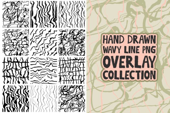 Download Hand Drawn Wavy Lines PNG Overlay Set - Lines Collection