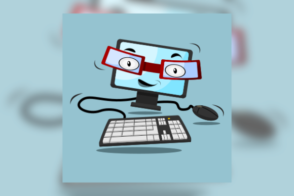 Download Geek Style Fictional Computer Character - Computer Collection